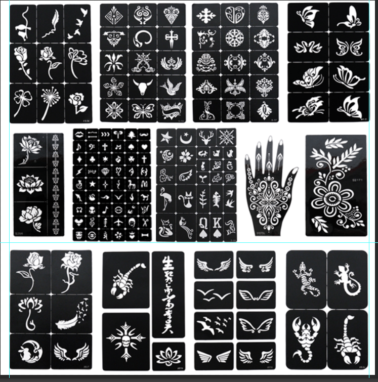 Henna Stencil Kit - 150 Designs, Reusable