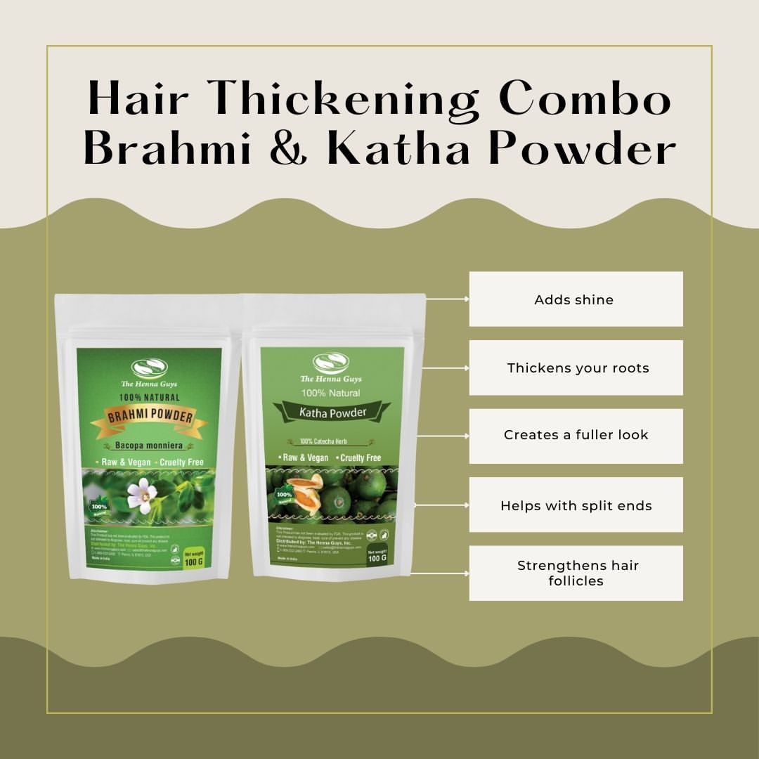 Hair Thickening Combo - Brahmi - Katha Powder