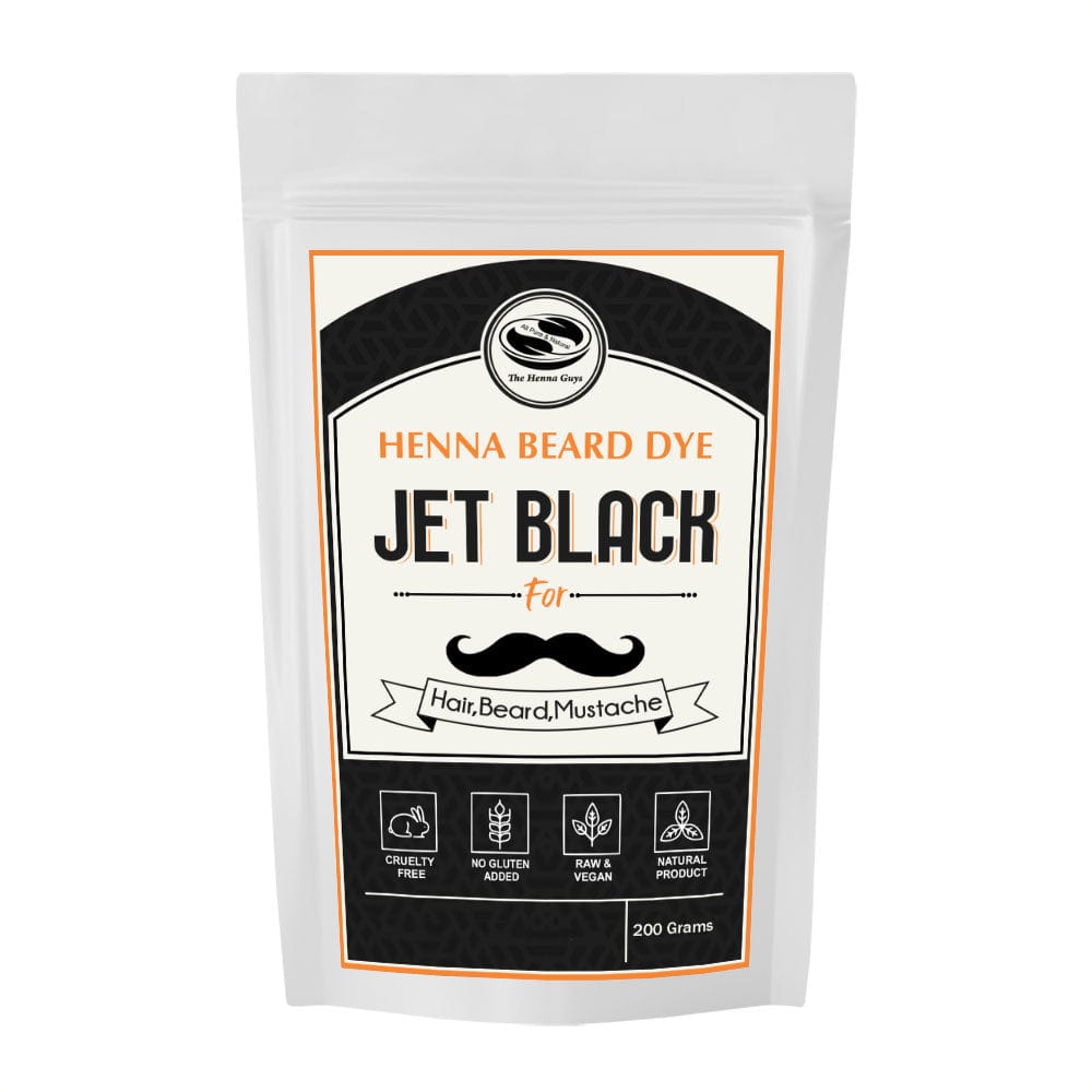1 Pack of Jet Black Henna Beard Dye for Men - 100% Natural & Chemical
