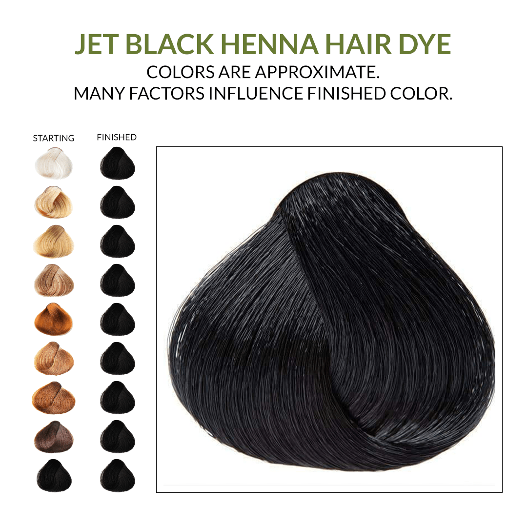 Jet Black Henna Hair Dye l The Henna Guys® l Henna For Hair