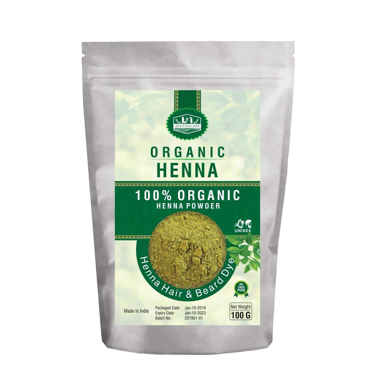 Pure Henna Hair Dye - Organic Henna Powder USDA Certified - The Henna Guys